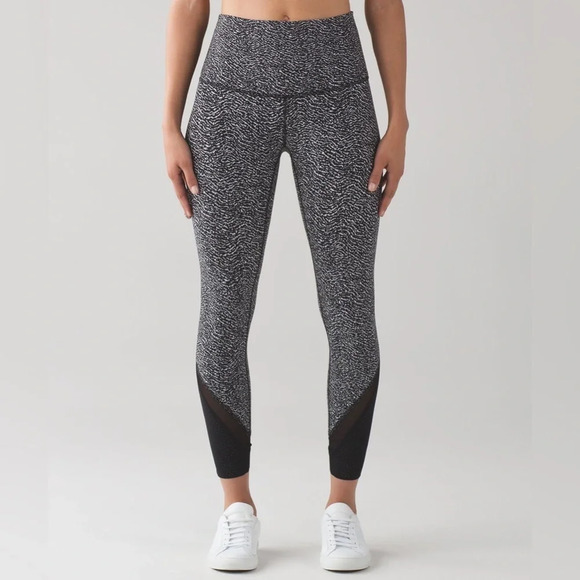 Lululemon Luon Ripple Jacquard Wunder Under Hi-Rise Laser Cut Pant Leggings - Picture 1 of 9